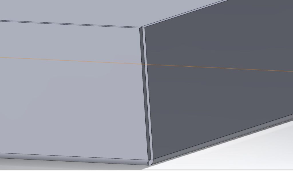 corner treatments half overlap